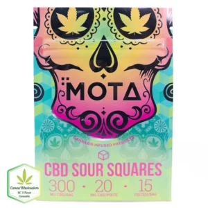 Alternative view of CBD Sour Squares 300MG MOTA