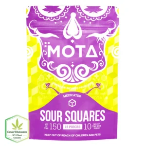Alternative view of THC Sour Squares 150MG MOTA