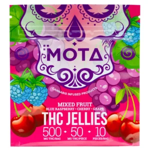 Alternative view of MOTA THC Mixed Fruit Jellies (500mg)