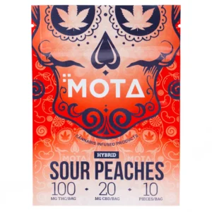 Alternative view of Mota Medicated Gummies Hybrid Sour Peaches